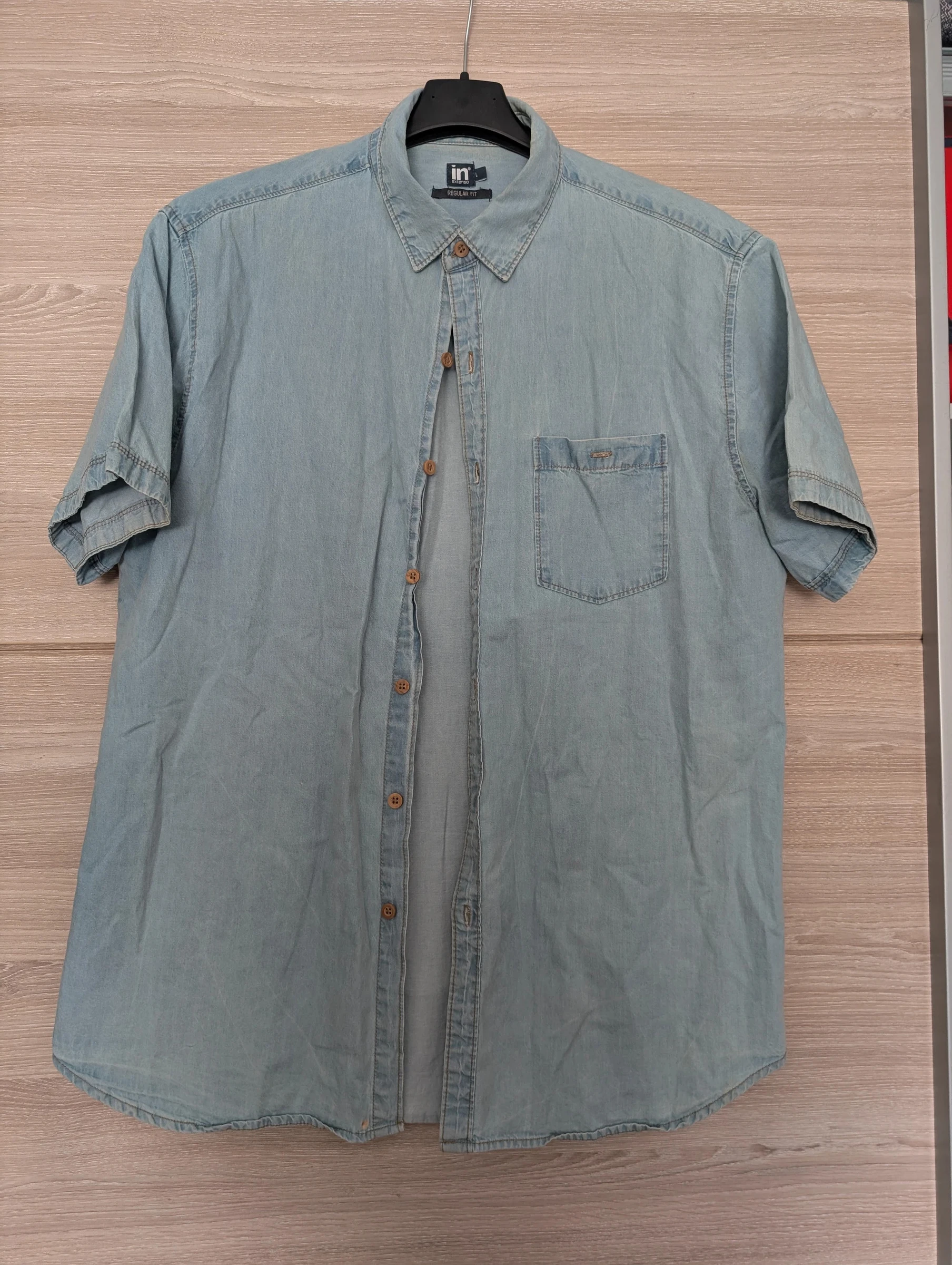 Chemise homme in extenso, taille L (regular) , 100% coton